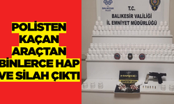 Polisten Kaçan Araçtan Binlerce Hap ve Silah Çıktı