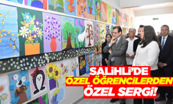 Salihli'de özel öğrencilerin özel sergisi tam not aldı