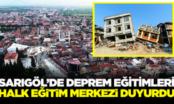 Sarıgöl Halk Eğitim Merkezi duyurdu: Deprem eğitimleri başladı