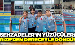Şehzadeler'in yüzücüleri, Rize'de fırtına gibi esti!