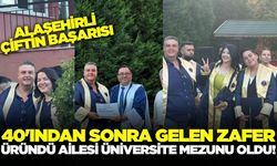 Alaşehirli çift 40 yaşından sonra diploma sahibi oldu