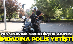 Afyonkarahisar polisi, öğrencileri sınava yetiştirdi