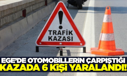 Afyonkarahisar'da iki otomobil çarpıştı: 6 yaralı
