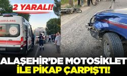 Alaşehir'de feci kaza: Motosikletten savrulanlar hastaneye kaldırıldı