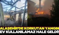 Alaşehir'de korkutan yangın