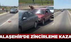 Alaşehir'de zincirleme kaza