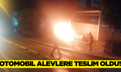 Aydın'da otomobil alev alev yandı!