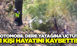 Balıkesir'de dere yatağına uçan otomobildeki 1 kişi öldü