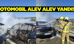 Balıkesir'de otomobil yanarak kullanılamaz hale geldi!