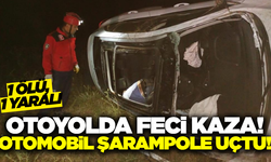 Balıkesir'de şarampole uçan otomobildeki 1 kişi öldü, 1 kişi yaralandı