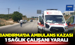 Balıkesir’de Kaza Ambulans Otomobile Çarptı