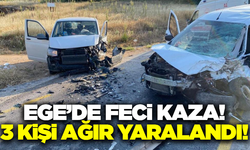 Muğla'da hafif ticari araçlar çarpıştı: 3 ağır yaralı