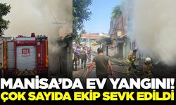 Manisa'da ev yangını