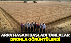 Denizli’de 2 Bin Dekarlık Arpa Hasadı Havadan Görüntülendi