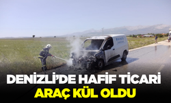 Denizli’de Gübre Yüklü Araç Alevlere Teslim Oldu