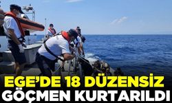 Ege'de çok sayıda düzensiz göçmen kurtarıldı
