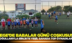 Babalar günü coşkusu futbol sahasında yaşandı