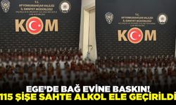 Ege'de bağ evine baskın: Çok sayıda sahte alkol ele geçirildi