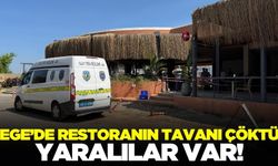 Ege'de restoranın tavanı çöktü: 1'i çocuk, 5 yaralı