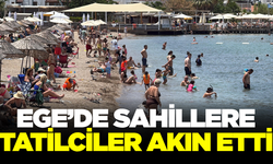 Ege'de tatilciler sahillere akın etti