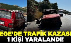 Ege'de trafik kazası: 1 yaralı