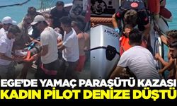 Ege'de korku dolu anlar: Kadın pilot düştü