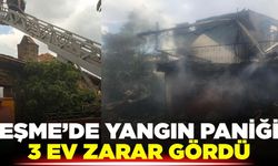 Uşak'ta korkutan yangın: Evler zarar gördü