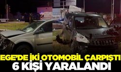 Ege'de otomobiller çarpıştı: Çok sayıda yaralı
