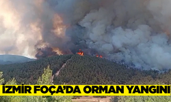 Foça’da Yangın Müdahale Sürüyor