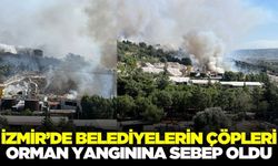 Ege'de belediyelerin çöpleri orman yangınına neden oldu