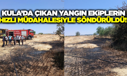 Kula'da Ekin ve Anız Yangını Kontrol Altına Alındı