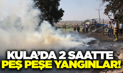 Kula'da peş peşe yangınlar: Ekipler seferber oldu!