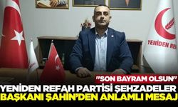 Yeniden Refah Partisi Şehzadeler İlçe Başkanı İbrahim Şahin Kurban Bayramı mesajı