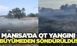 Manisa'da ot yangını paniğe neden oldu!