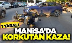 Manisa'da otomobil ile motosiklet çarpıştı: 1 yaralı