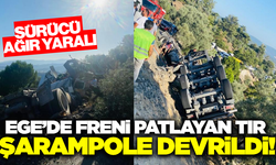 Muğla'da tır şarampole devrildi: Sürücü ağır yaralı