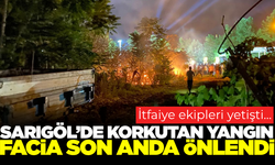 Sarıgöl'de geceyi alevler aydınlattı