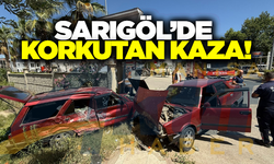 Sarıgöl'de iki otomobil çarpıştı!