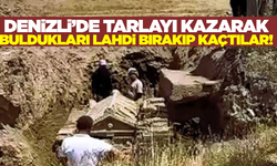 Denizli'de Bin Yıllık Lahit Kaçak Kazıda Ortaya Çıktı!