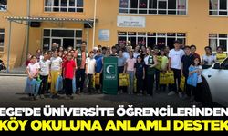 Ege'de köy okuluna anlamlı destek