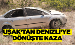 Denizli’de Uyuklayan Sürücü Şarampole Uçtu: 4 Kişi Yaralandı