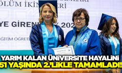 Yarım kalan üniversite hayalini tamamladı:  51 yaşında 2.’likle mezun oldu