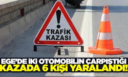 Afyonkarahisar'da iki otomobil çarpıştı: 6 yaralı