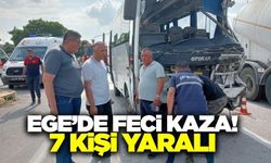 Afyonkarahisar'da midibüs ile kamyon çarpıştı: 7 yaralı