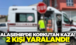 Alaşehir'de otomobil motosiklete çarptı: 2 yaralı