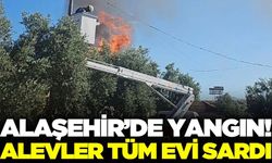 Alaşehir'de ev yangını!