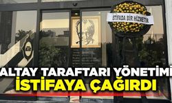 Altay Tesislerinde siyah çelenkli tepki