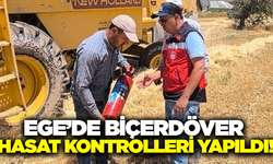Kütahya'da hasat döneminde biçerdöver kontrolleri yapıldı