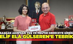 Manisalı Elif Ela'ya Başkan Akın'dan tebrik