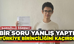 Sarıgöllü öğrenci bir soru farkla Türkiye birinciliğini kaçırdı
